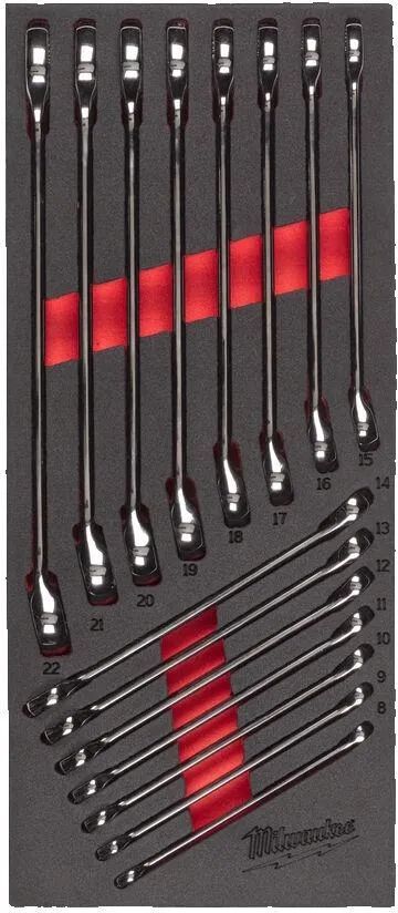 Ложемент с комбинированными ключами Milwaukee MAX BIT 15 ед 4932479827