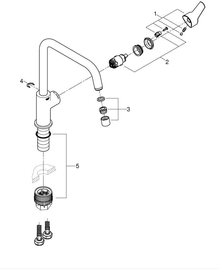 Смеситель для кухни Grohe QuickFix Start Chrome 30470000