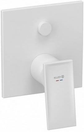 Смеситель для ванны и душа Kludi Decus 547595375, матовый белый