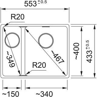 Кухонная раковина Franke Maris MRG 260/160-34-15 135.0669.551, белый полярный