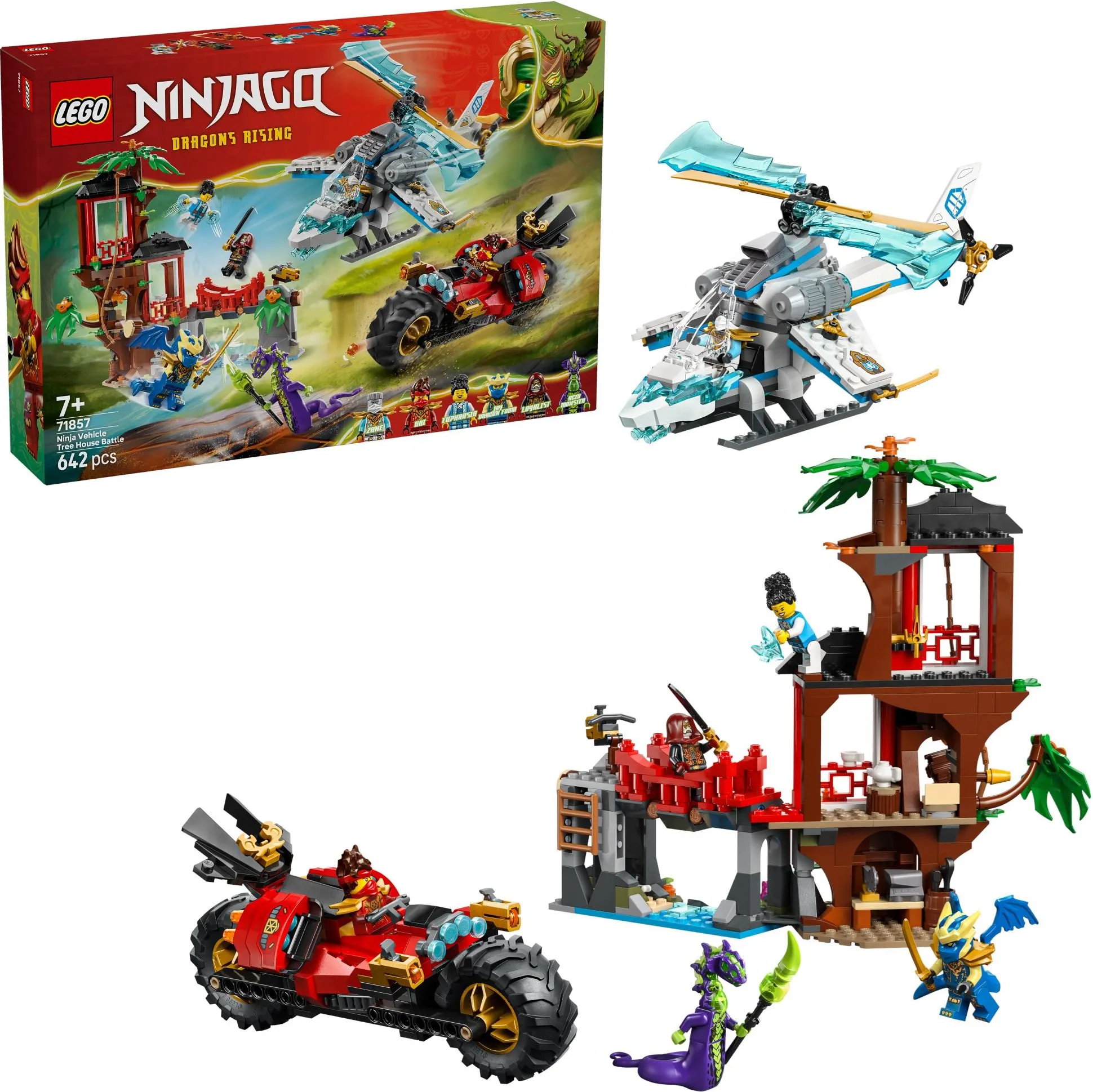 Конструктор LEGO Ninjago 71857 Битва ниндзя: домик на дереве с транспортными средствами