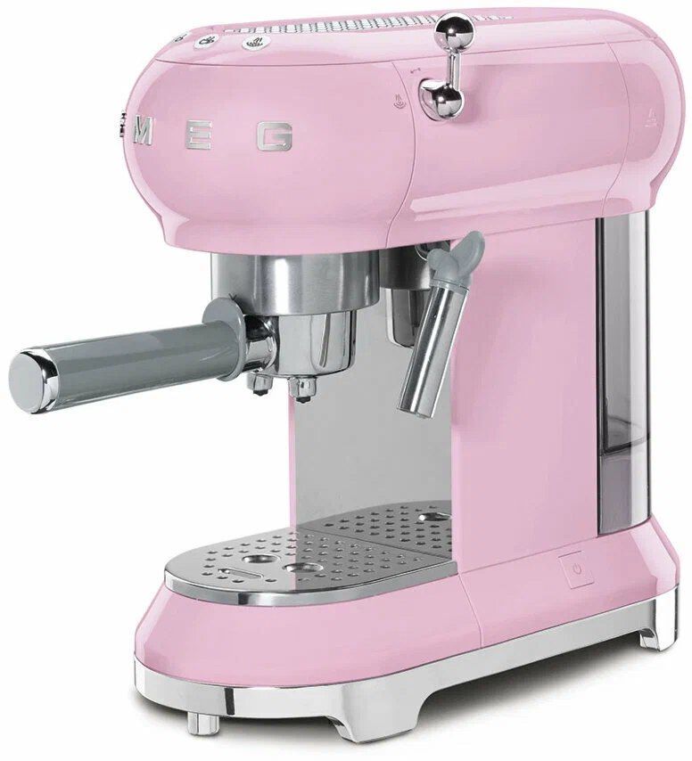 Кофеварка рожковая Smeg ECF01, розовый