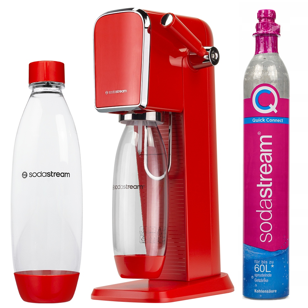 Сифон для газирования напитков Sodastream Art в стильном ретро-дизайне Mandarin Red
