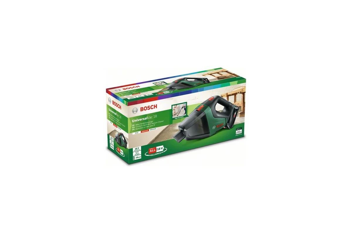 Профессиональный пылесос BOSCH UniversalVac 18 (06033B9102) без АКБ и ЗУ