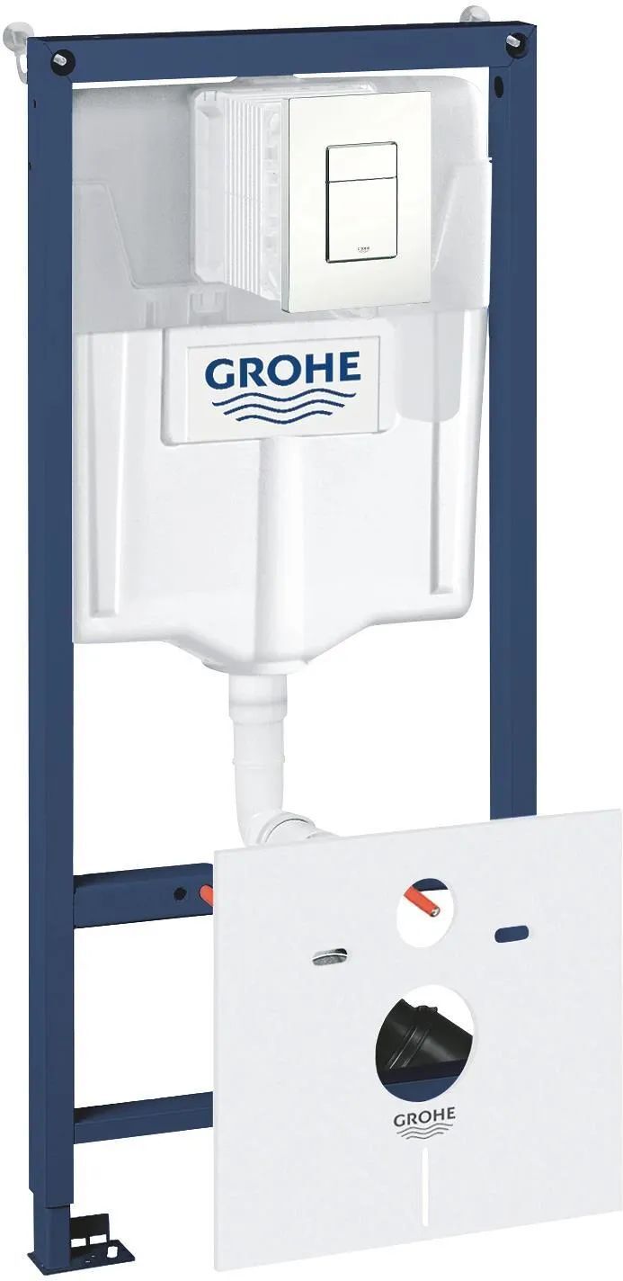 Скрытая рамка с белой кнопкой Grohe Rapid SL 39448000
