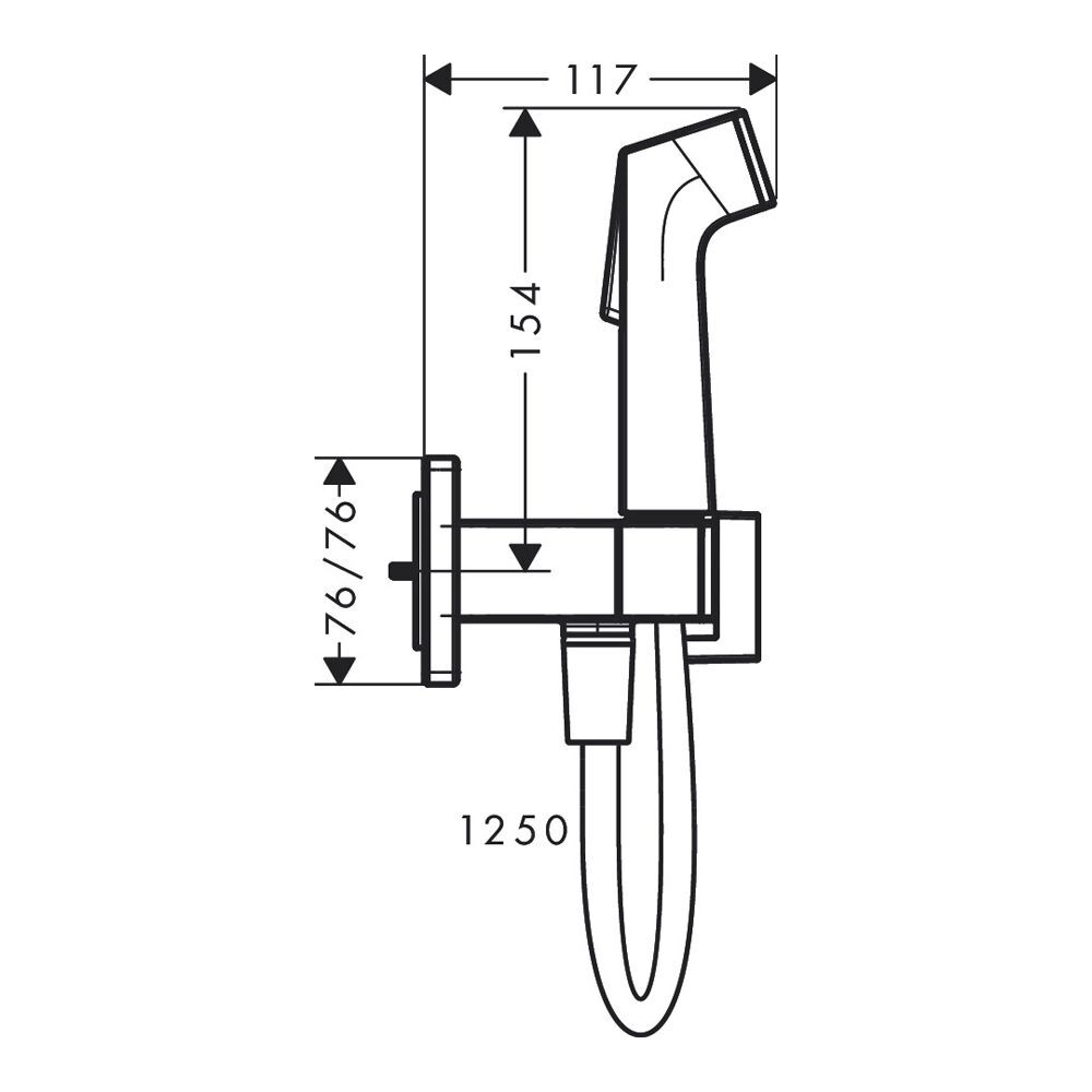 Ручной душ Hansgrohe 1Jet E Ecosmart 29233340