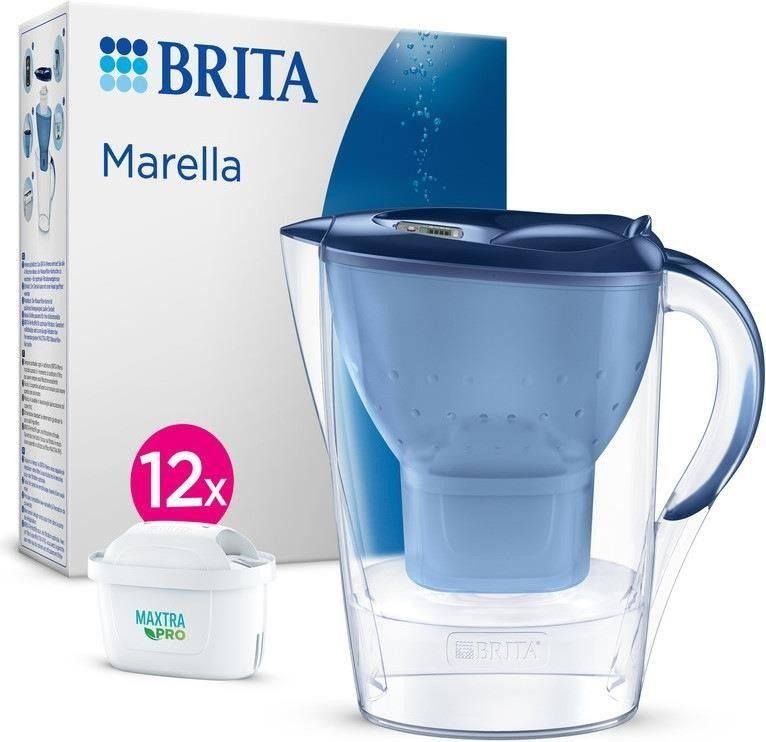 Фильтр-кувшин BRITA Marella 2,4 л, синий (12 картриджей)