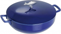 Чугунная кастрюля Staub Bouillabaisse с крышкой Ø 28 см, тёмно-синяя St1112991