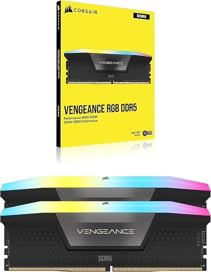 Оперативная память Corsair VENGEANCE RGB DDR5 64GB 6600MHz CL32 (CMH64GX5M2B6600C32)