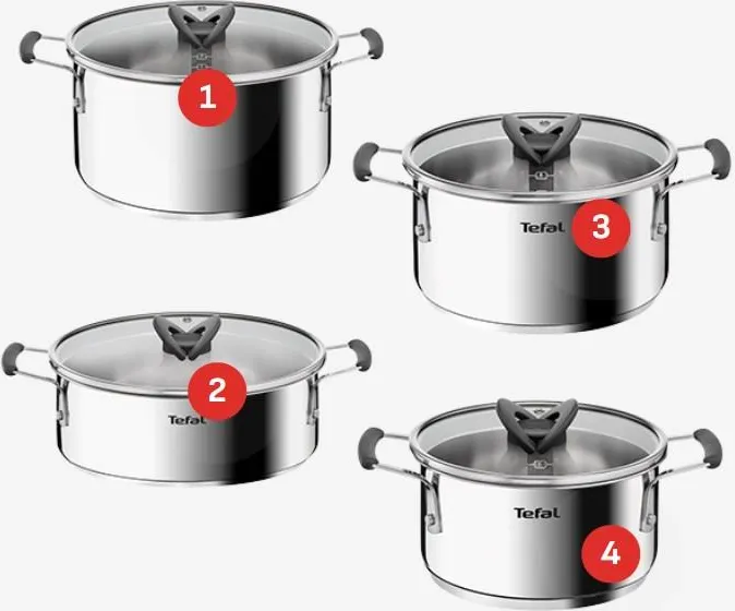 Набор кастрюль Tefal Opti Space G7378S55 8 предметов