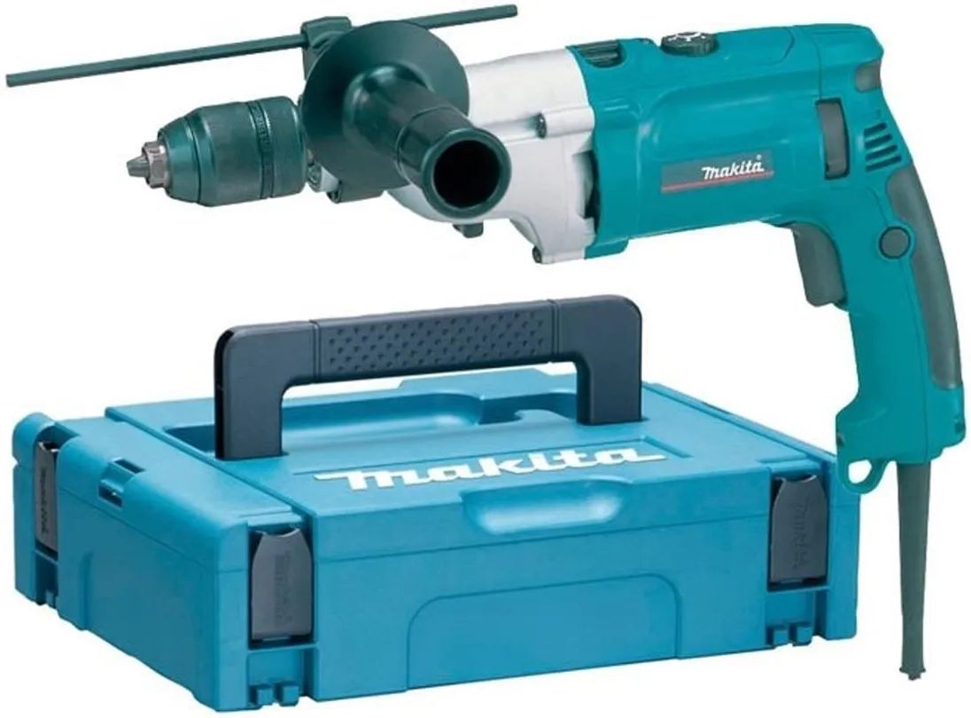 Проводная ударная дрель Makita HP2071J с кейсом