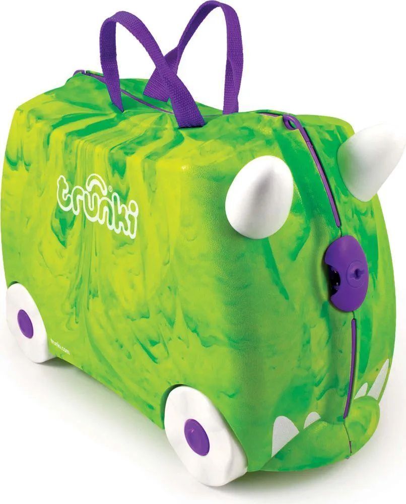 Чемодан-каталка trunki, ручная кладь, 46х31х21 см, 18 л, 1.7 кг, Транкизавр Рекс