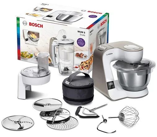 Кухонный комбайн Bosch MUM5XW20 1000 Вт, белый/коричневый