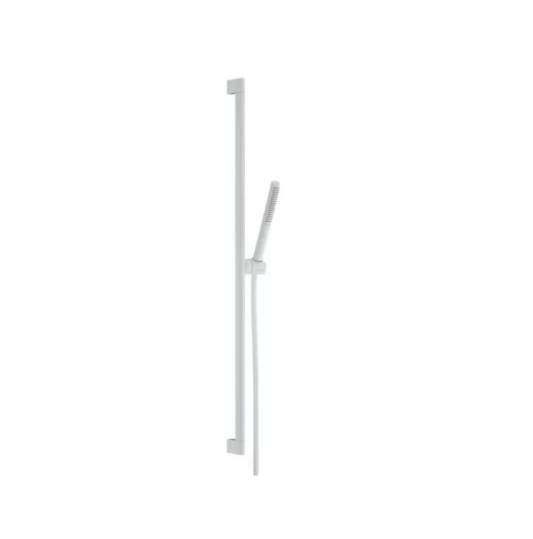 Душевой набор Hansgrohe Pulsify S 100 1Jet Ecosmart+ Z Drkiem 90cm Biay Mat 24383700 белый