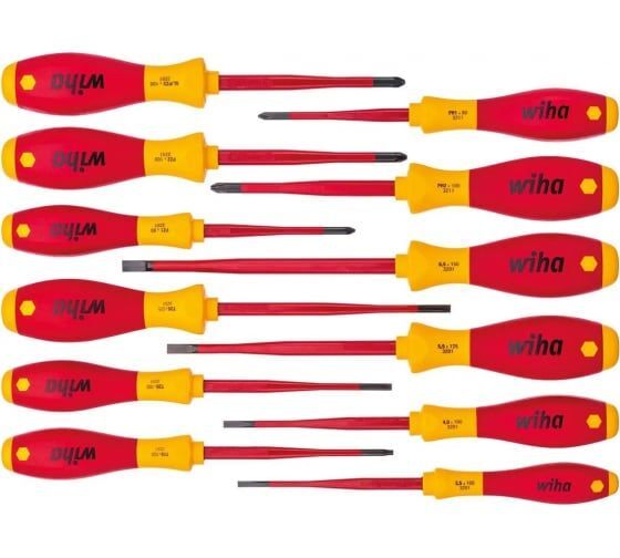 Набор отвёрток Wiha 41003 SoftFinish electric slimFix 12 предм