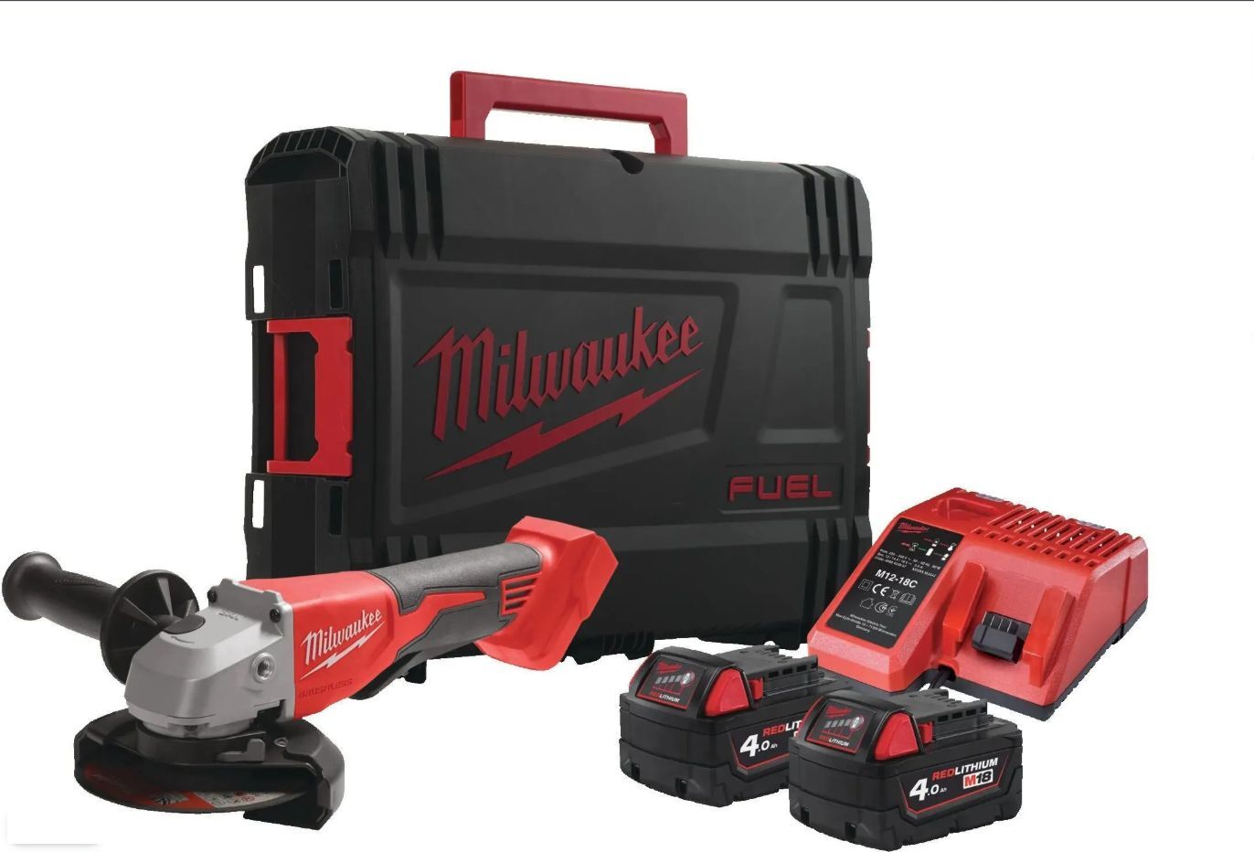Бесщёточная угловая шлифмашина Milwaukee M18 BLSAG125XPDMC 25,0 Ah и ЗУ и кейс 4933499460