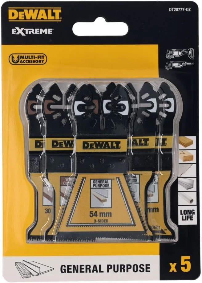 Набор пильных полотен для реноватора (5 шт.) DeWalt DT20777-QZ, 43x30 мм