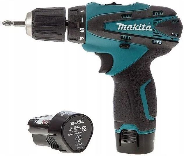 Дрель-шуруповёрт Makita DF330DWE 10,8V с АКБ 2x1,3 Ah и ЗУ