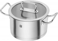 Низкая кастрюля Zwilling Pro, 3.1 л, со стеклянной крышкой