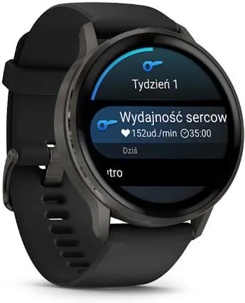 Смарт-часы Garmin Venu 4 45 mm Slate с черным ремешком