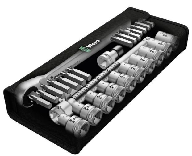 Wera торцевые ключи 10-19 мм 1/2 набор 28 cz. трещотка Zyklop Metal Push 05004077001