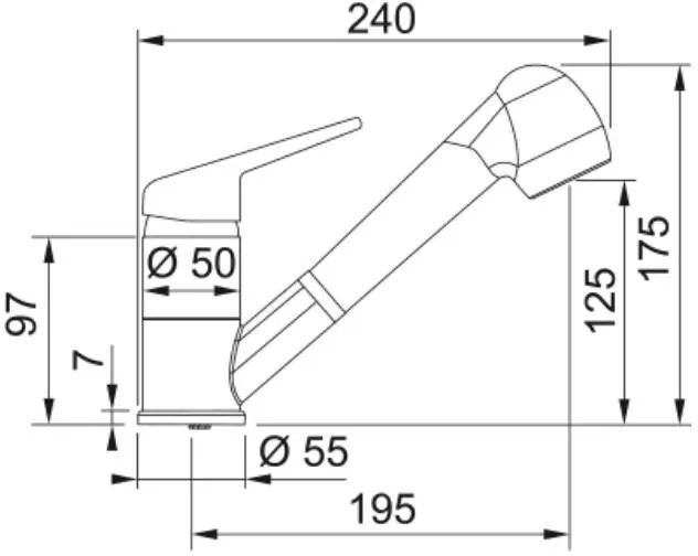 Кухонный кран Franke Novara Plus 115.0659.840, матовый черный