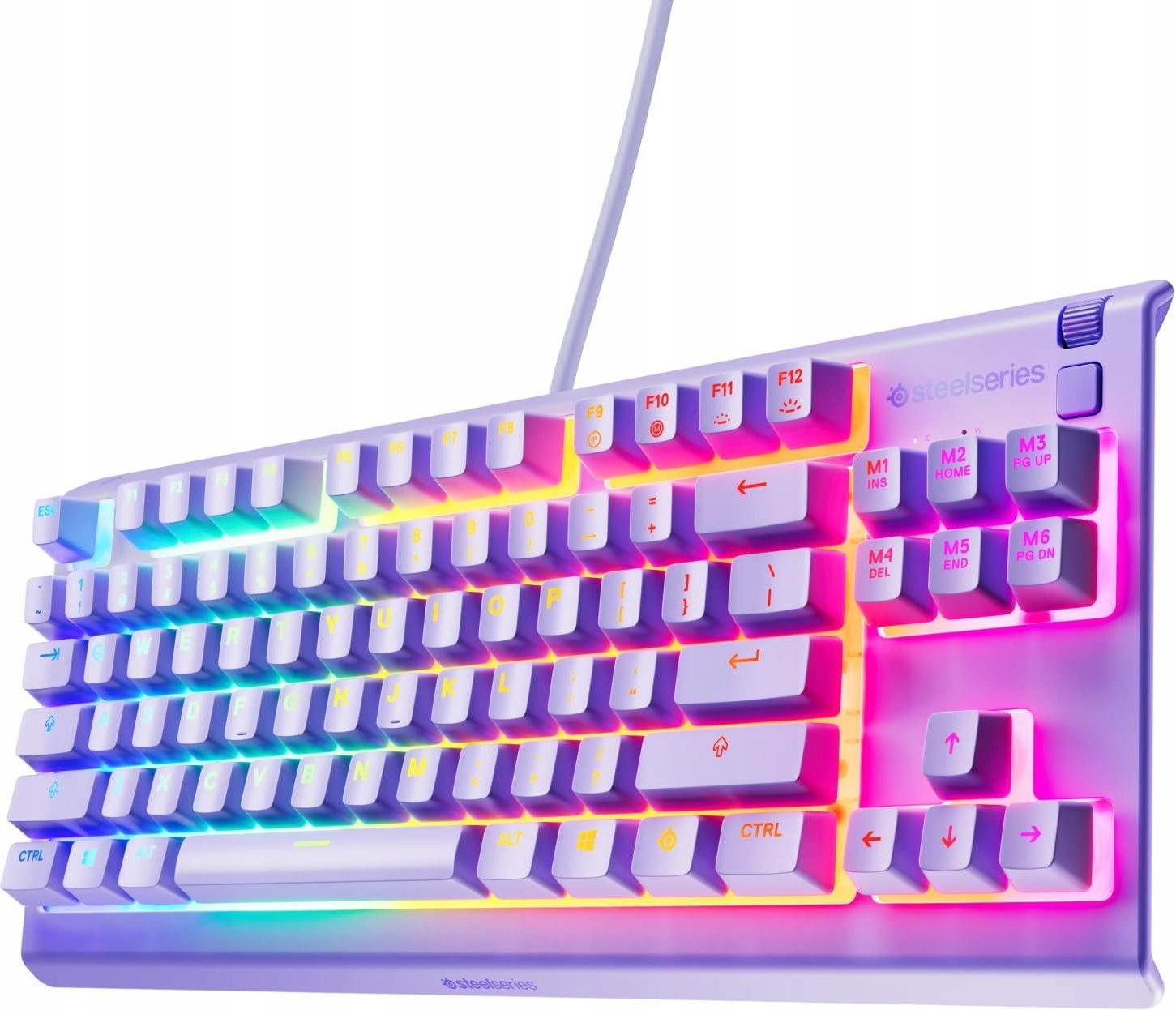 Клавиатура Steelseries Apex 3 TKL (64941), лавандовая