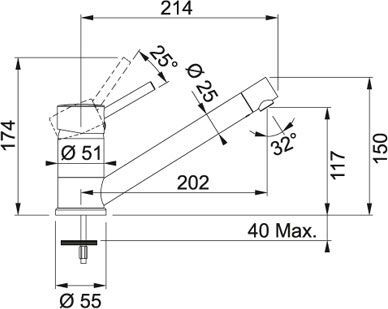 Кухонный кран Franke FG 7477 115.0297.481, хром/белый полярный