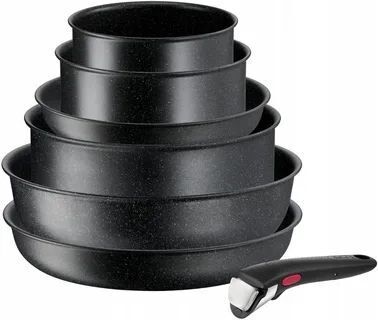 Набор кастрюль и сковородок Tefal Ingenio L3998702, алюминий, черный, 7 предметов