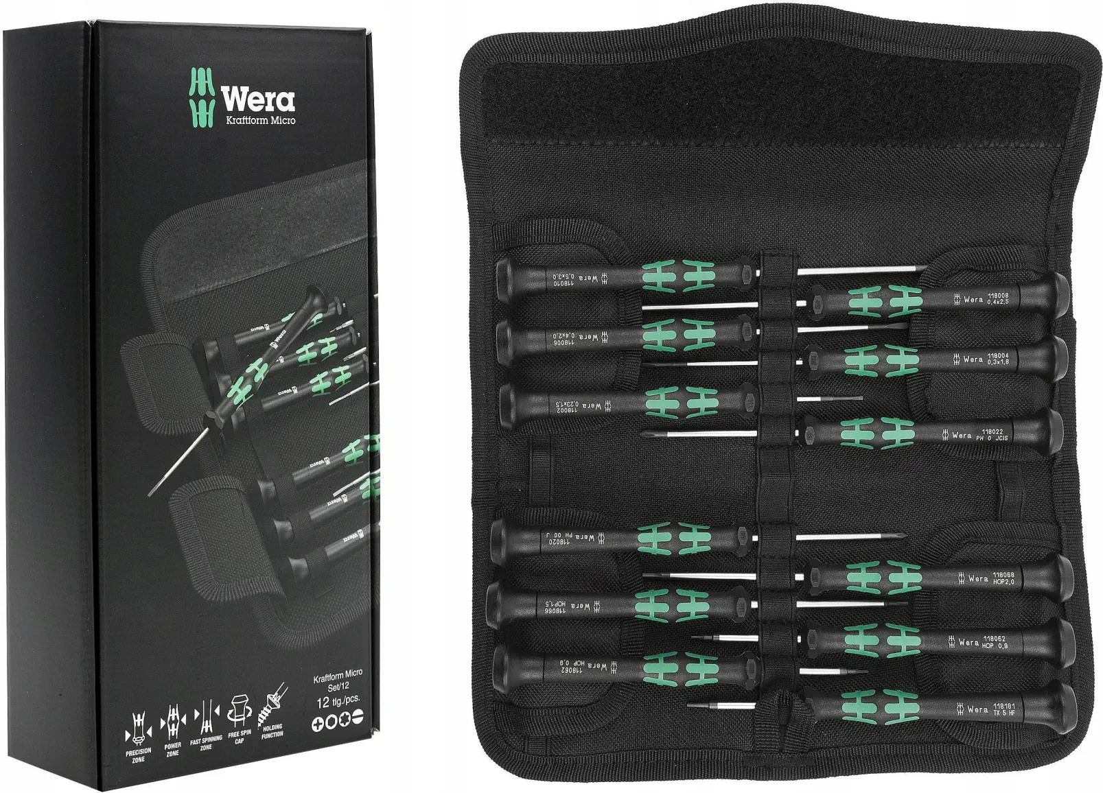 Набор прецизионных отвёрток Wera Kraftform Micro 12 SB 05073675001