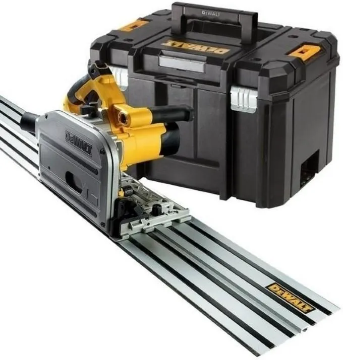 Сетевая погружная дисковая пила DeWalt DWS520KTR, с направляющей шиной DWS5022