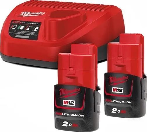 Комлект 2х2,0 Ah + ЗУ Milwaukee M12 NRG-202 4933459209