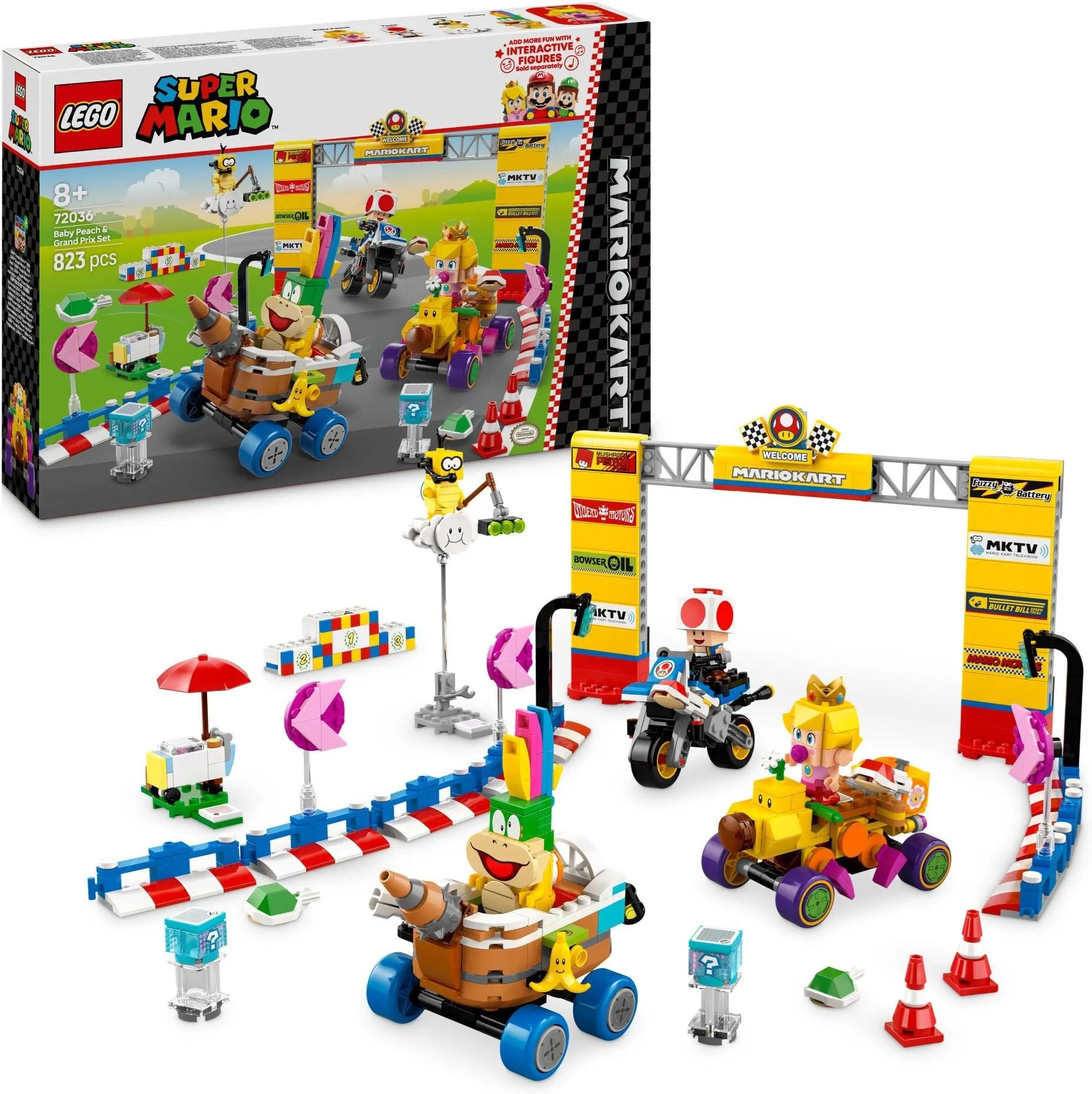 LEGO Super Mario 72036 Mario Kart — набор с Беби Пич и Гран-при