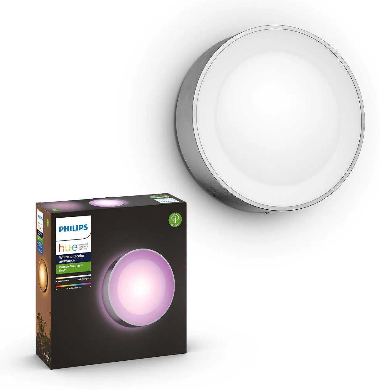 Настенный уличный светильник PHILIPS Hue White and Color Ambiance Daylo Wall Lantern нержавеющая сталь 1746547P7