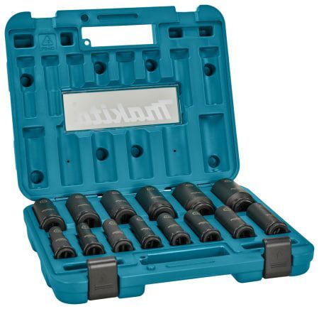 Набор ударных удлиненных торцовых головок Impact Black 1/2", 14 шт. Makita E-16586