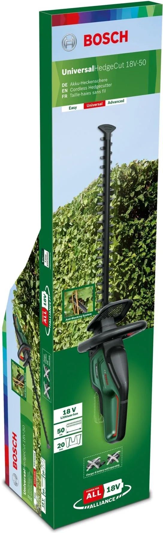 Аккумуляторные ножницы для живой изгороди Bosch UniversalHedgeCut 18V-50 (0600849K00)