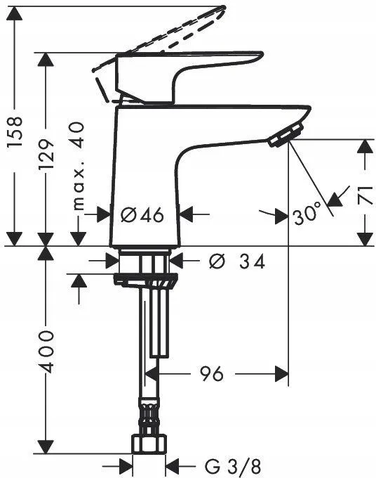 Смеситель для раковины Hansgrohe Talis E, хром 71706000