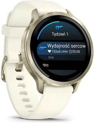 Смарт-часы Garmin Venu 4 41mm Lunar gold с силиконовым ремешком