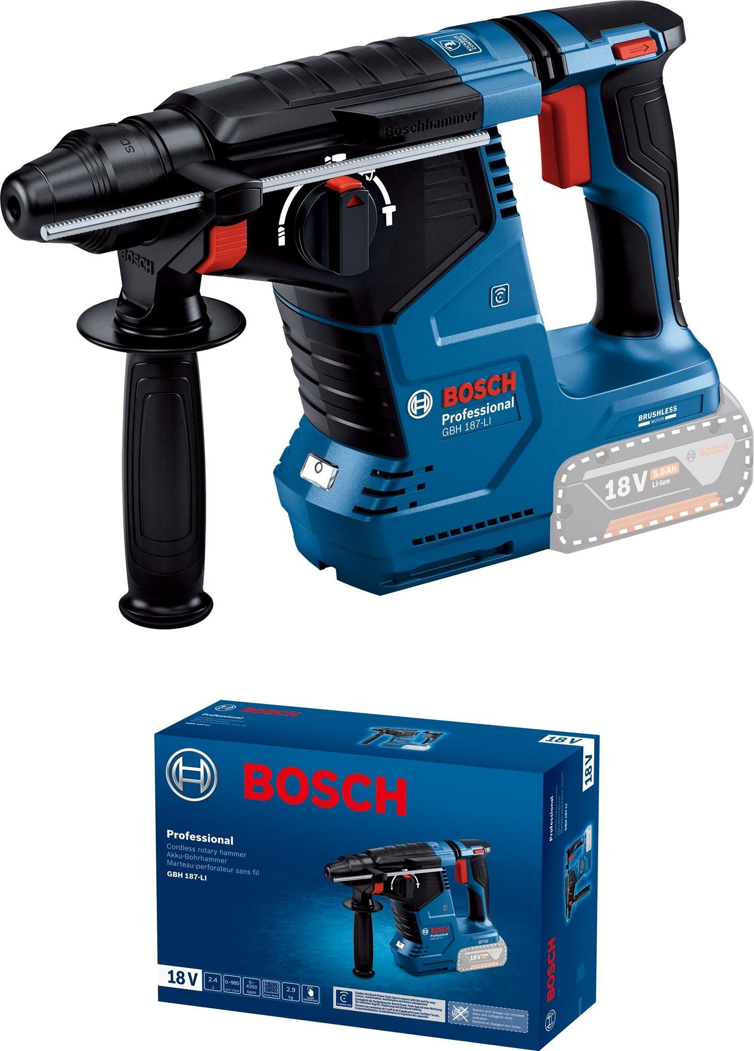 Аккумуляторный перфоратор Bosch GBH 187-LI Professional 0611923020