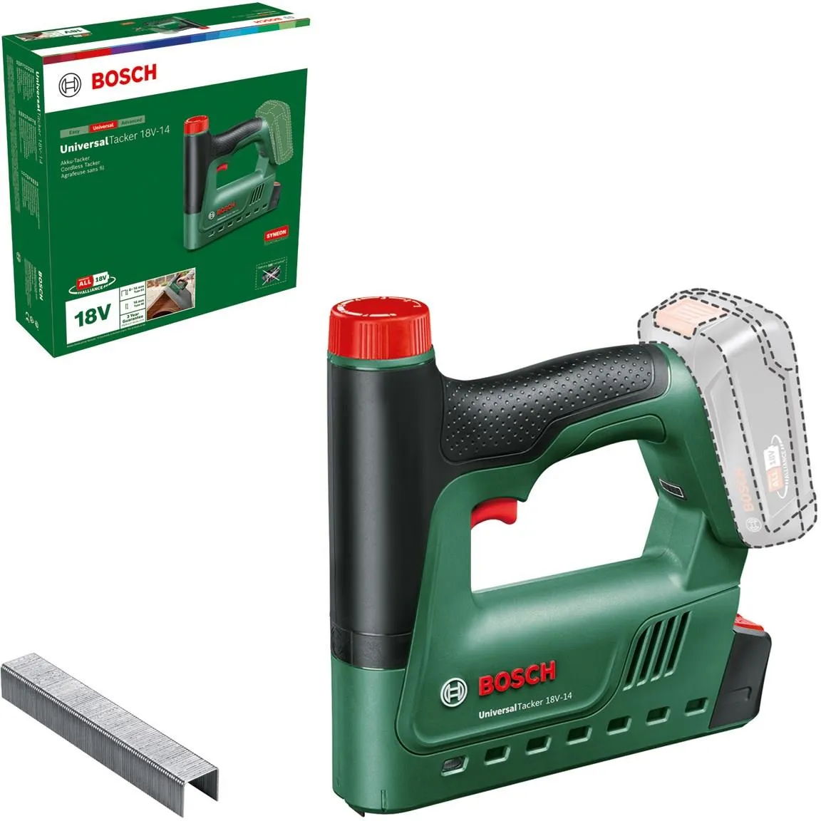 Аккумуляторный степлер Bosch UniversalTacker 18V-14 06032A7000
