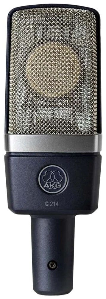 Микрофон проводной AKG C214, разъем: XLR 3 pin (M), matte grayish blue