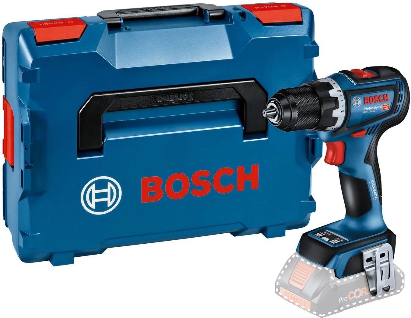 Аккумуляторный шуруповерт Bosch GSR 18V-90 C Professional (06019K6002; с Bluetooth)