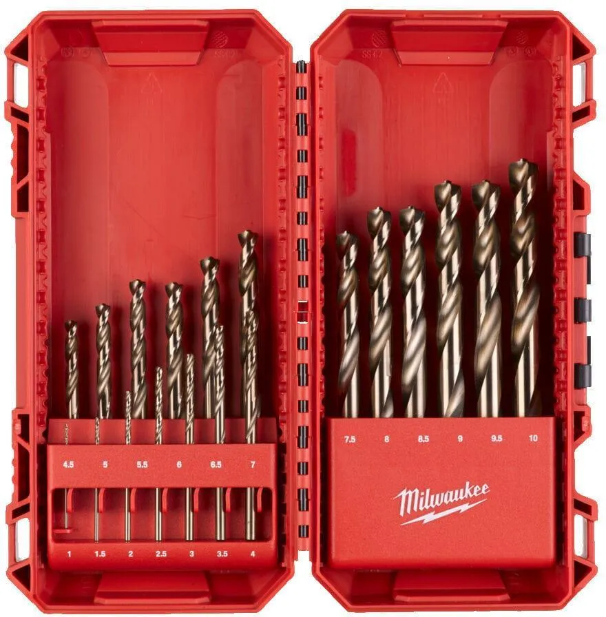Набор сверл по металлу (19 шт.) Milwaukee HSS-G Cobalt 1-10 mm 4932493867