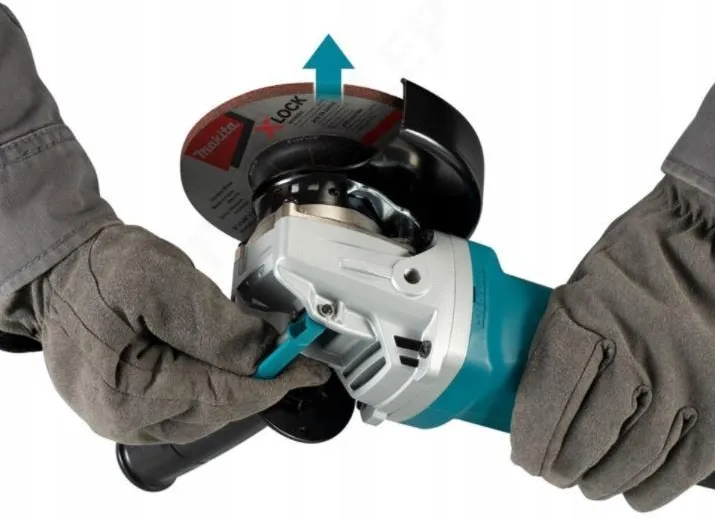 Угловая шлифовальная машина Makita X-LOCK GA5080RX02 1400 Вт, X-LOCK, защитный кожух и боковая рукоятка