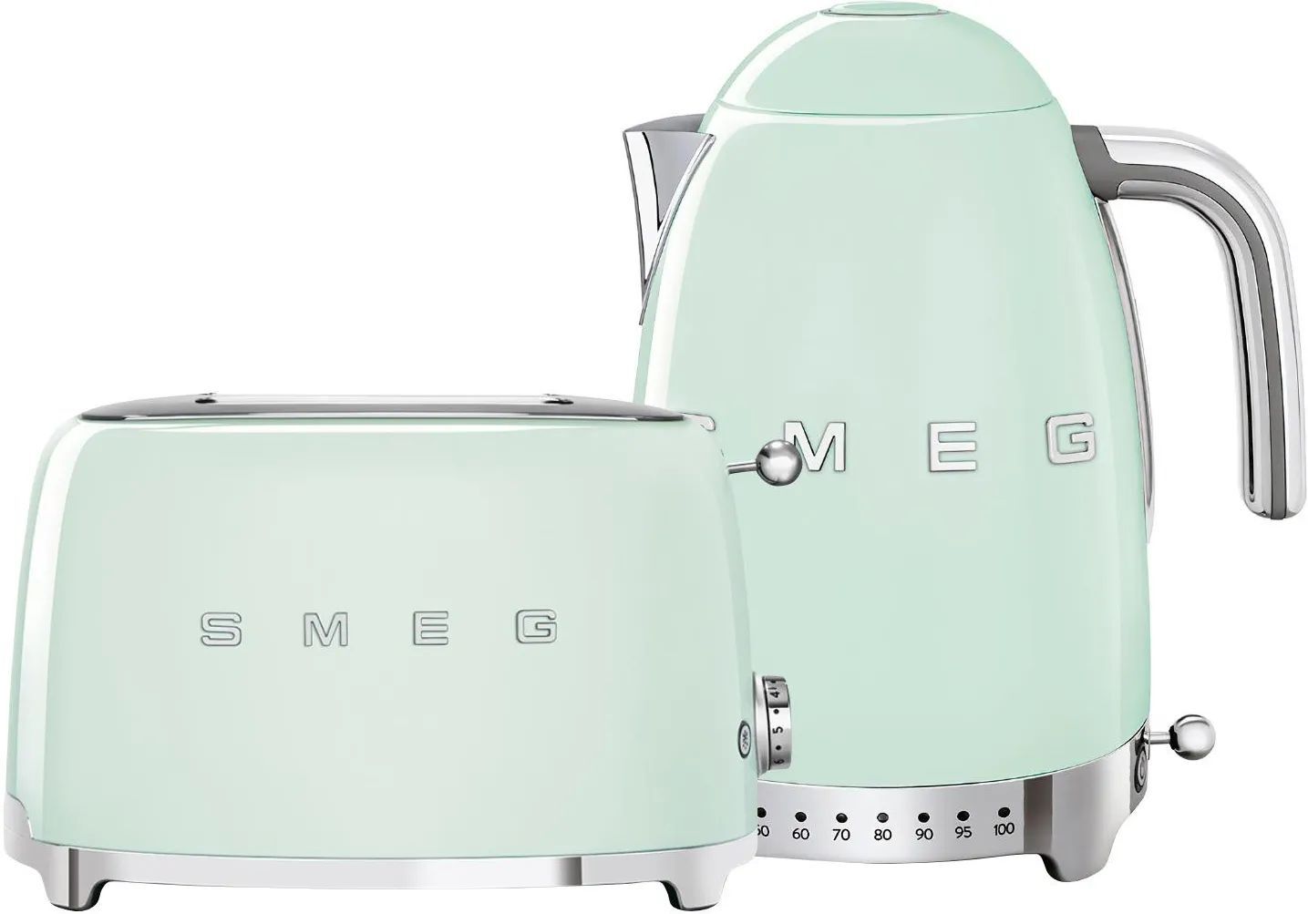 Набор тостер+чайник Smeg TSF01PGEU + KLF04PGEU зеленый