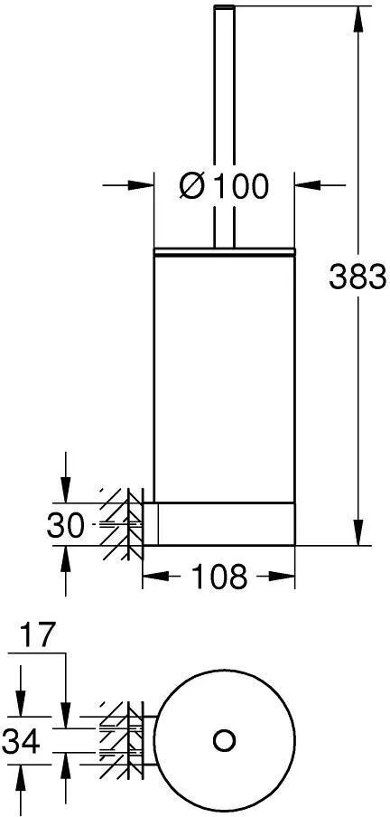 Туалетный ёршик Grohe Chrome Selection 41076000