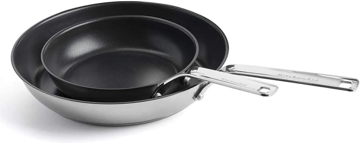 Набор сковородок KitchenAid Stainless Steel 20 и 28 см серебристый