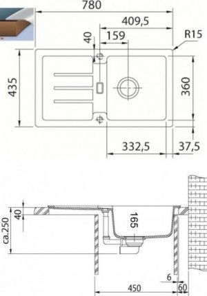 Кухонная раковина Franke STRATA STG 614 114.0263.976, оникс