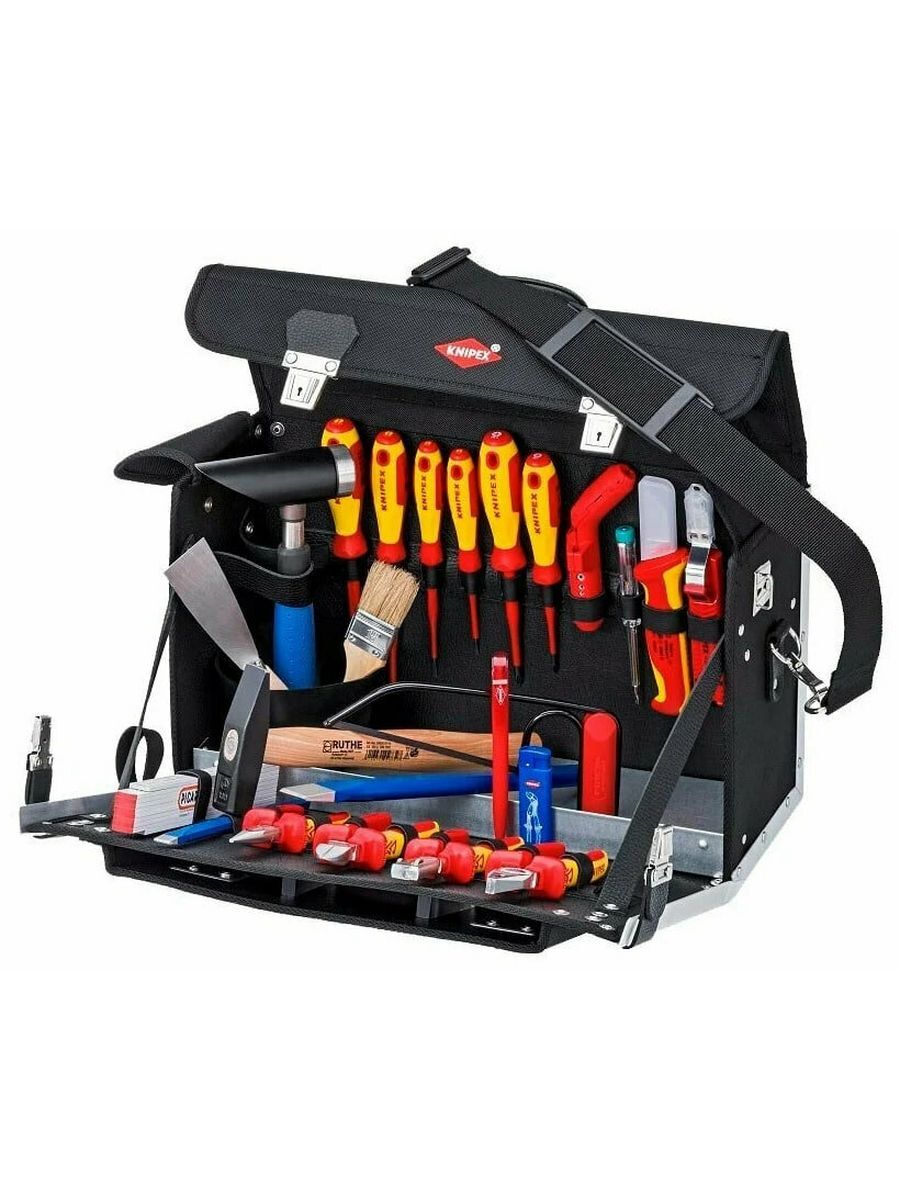 Набор электромонтажного инструмента Knipex 00 21 02 EL, 23 предм., черный..
