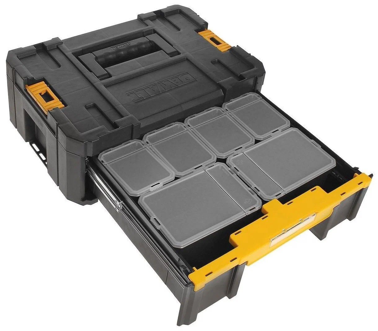 Ящик с органайзером DeWALT TSTAK DWST1-70705, 43x31x16 см, черный/желтый